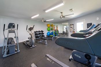 fitness center with modern fitness equipment's   at Cashel Springs, Houston